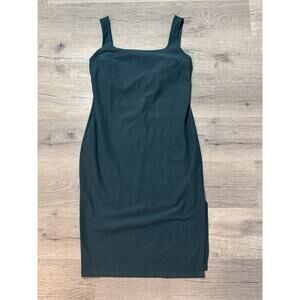 Beyond Yoga 1X Spacedye Icon Midi Dress Teal Blue Green EUC